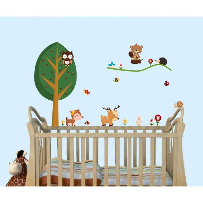 Kids wall stickers Forest animals