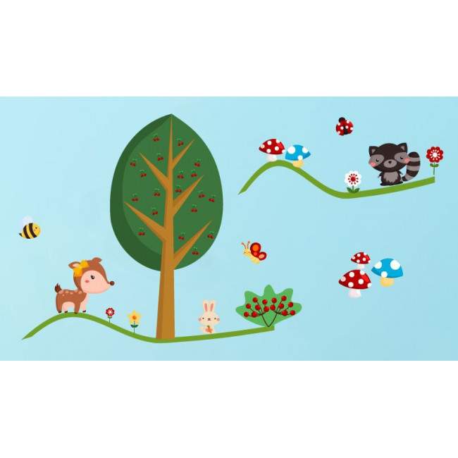 Kids wall stickers Forest animals, huge dimensons