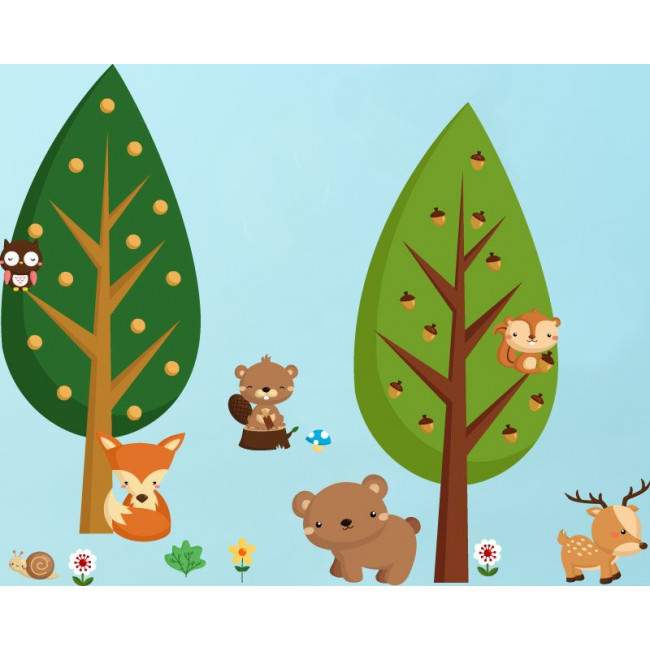 Kids wall stickers Forest animals, huge dimensons