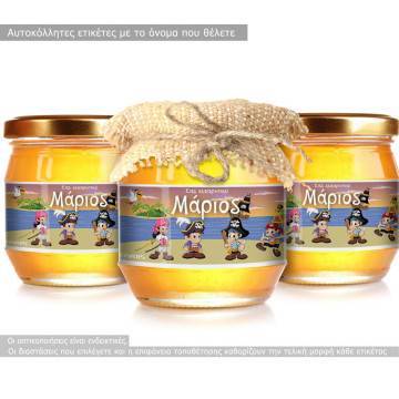 Sticker labels Pirates and name 2