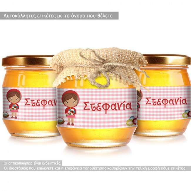 Sticker label Little red riding hood