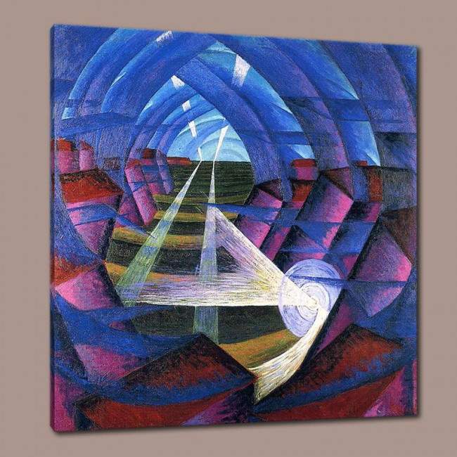 Canvas print House & light & sky, side