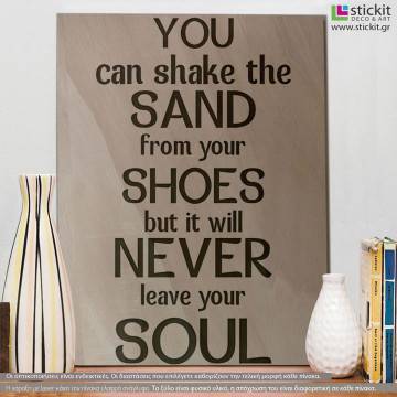 Wooden sign You can shake the sand