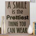 Wooden sign A smile