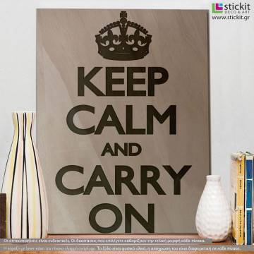 Wooden sign Keep calm and carry o 2