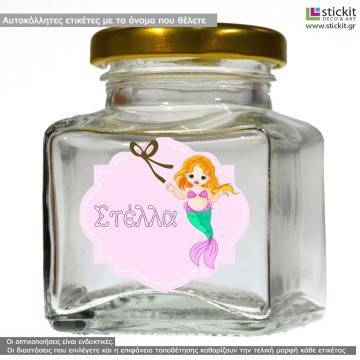 Sticker label Mermaid
