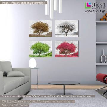 Canvas print Four seasons, four panels