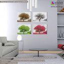 Canvas print Four seasons, four panels