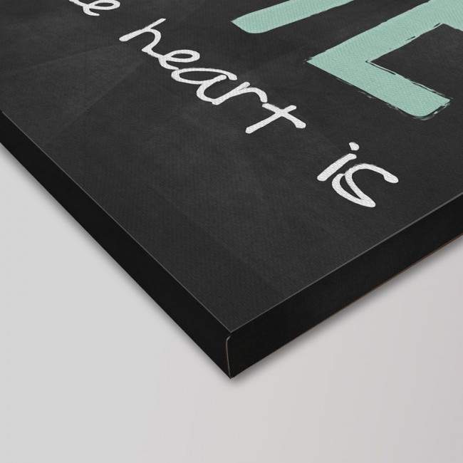 Canvas print Home is where the heart is art2, detail
