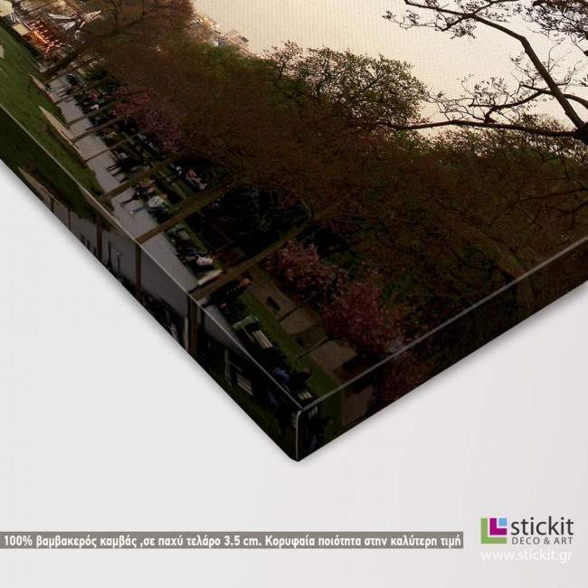 Paris sunset,  πίνακας σε καμβά, λεπτομέρεια