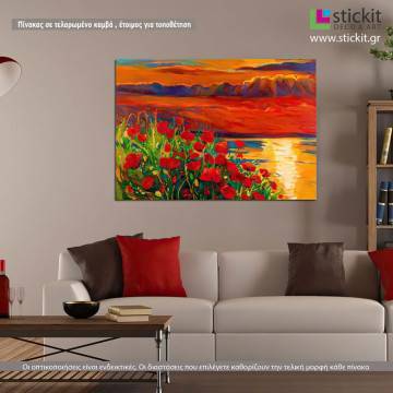 Canvas print Sunset, Blooming sunset