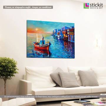 Canvas print Mykonos evening