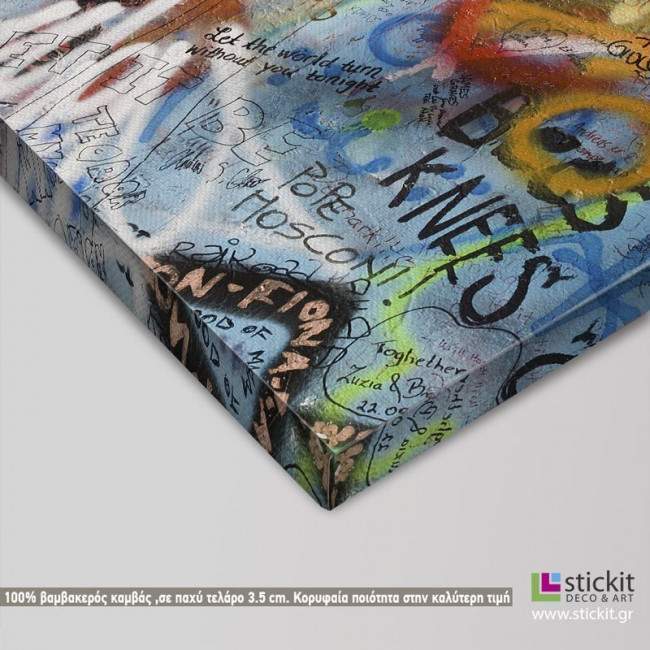 Canvas print Lennon's wall, detail