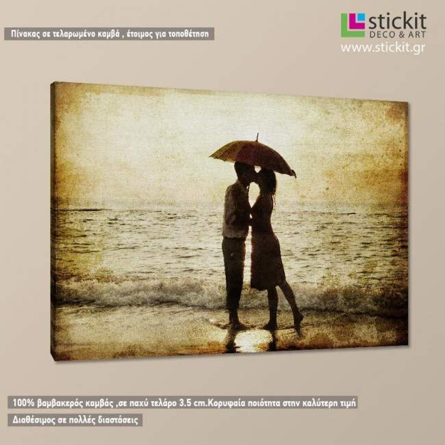 Canvas print The secret kiss, side