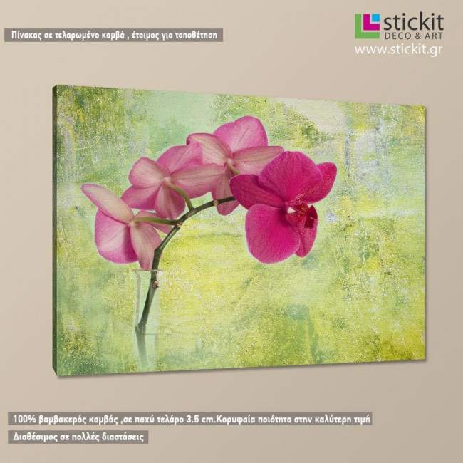 Canvas print Pink orchid, side