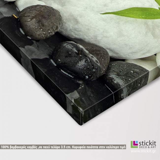 Canvas print Orchids and bamboo, detail