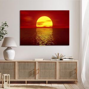 Πίνακας σε καμβά Ηλιοβασίλεμα Red sunset Καμβάς τελαρωμένος Όψη 1 2
