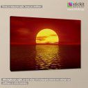 Canvas print Sunset, Red sunset, side