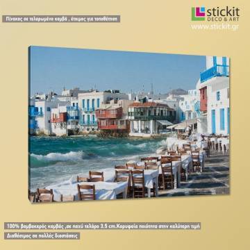 Πίνακας σε καμβά Mykonos little Venice Καμβάς τελαρωμένος Όψη 1 2