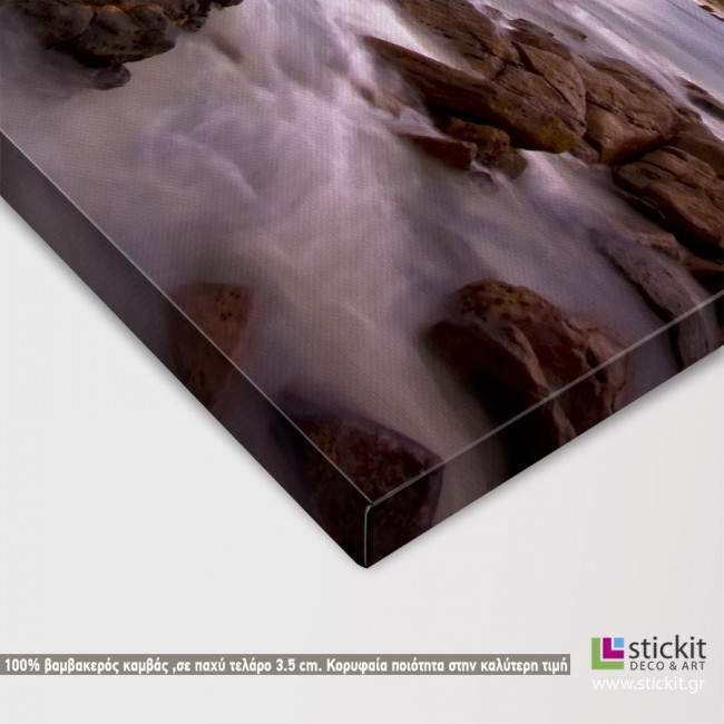 Canvas print Rocky coast, detail