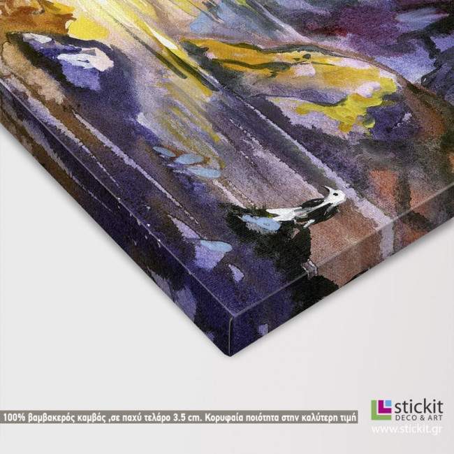 Canvas print Sea landscape at sunset, detail