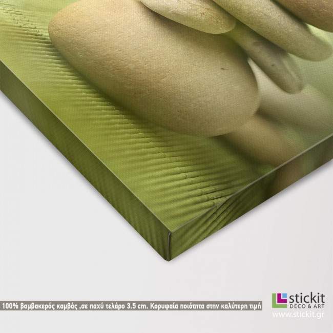 Stone piles green, πίνακας σε καμβά, πίνακας σε καμβά, λεπτομέρεια