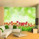 Wallpaper Tulips field