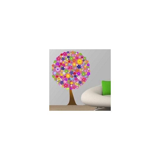 Wall stickers Flower tree, lilac background