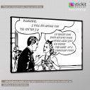 Canvas print Love you till 70, Comic art, side