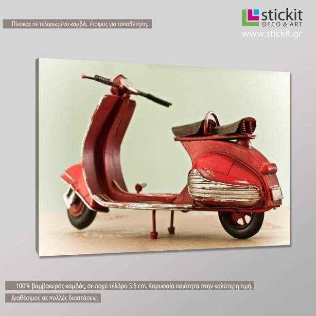 Canvas print Vespa memories, side