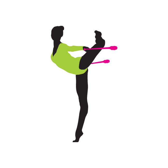 Wall stickers Rhythmic gymnastics, clubs