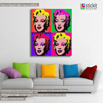 Πίνακας σε καμβά Marilyn Monroe pop art