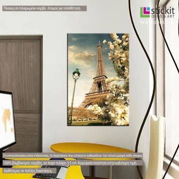 Canvas print Paris, Eiffel at spring