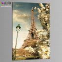 Canvas print Paris, Eiffel at spring, side