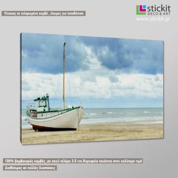 Canvas print  Lonely boat Framed canvas View 1 2