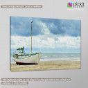 Canvas print  Lonely boat, side