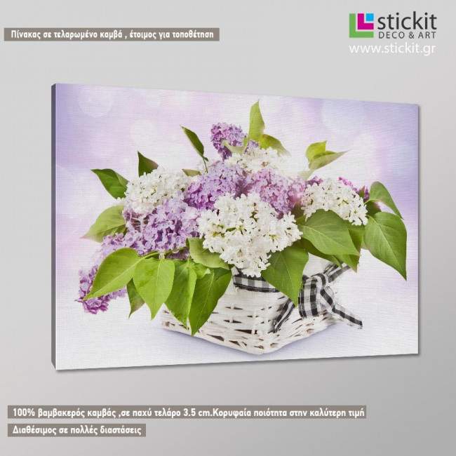 Canvas print Lilac flowers, side