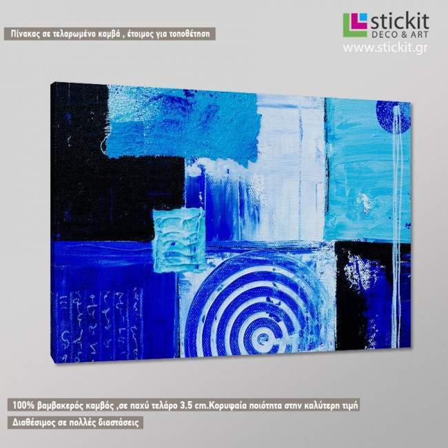 Canvas print Shape me blue, side