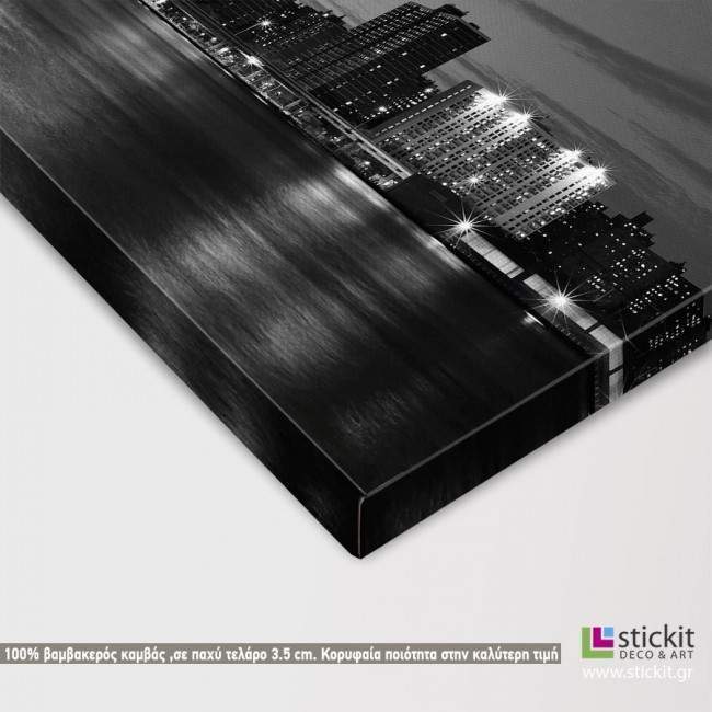 Canvas print New York bridge, Manhattan bridge grayscale, detail