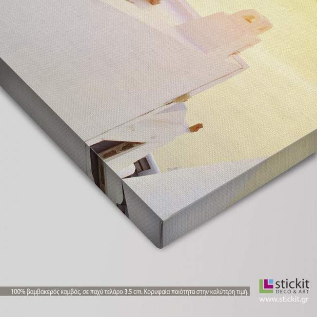 Ταξίδι στη Σαντορίνη, πίνακας σε καμβά, λεπτομέρεια