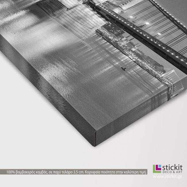 Canvas print Budapest grayscale, panoramic, detail