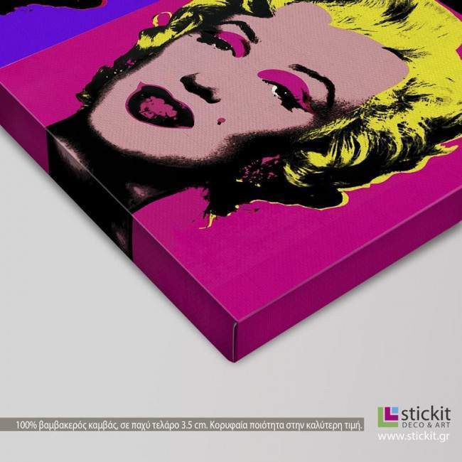 Πίνακας σε καμβά Marilyn Monroe pop art, λεπτομέρεια