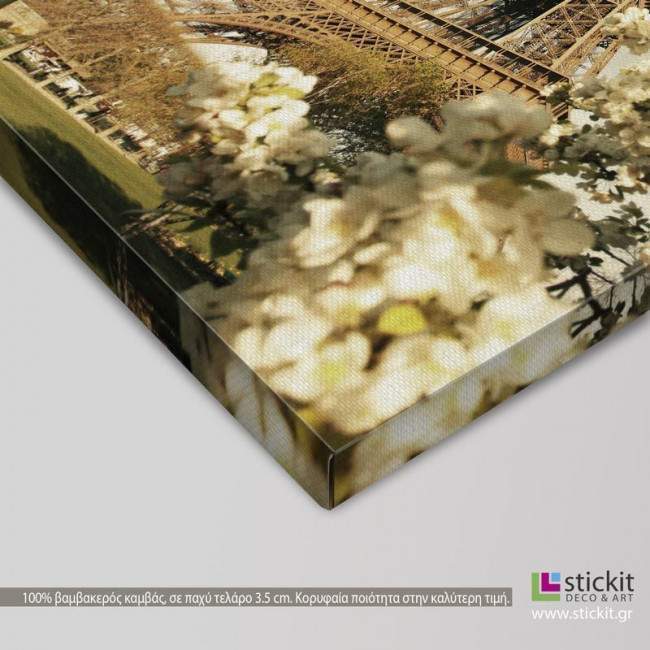 Canvas print Paris, Eiffel at spring, detail