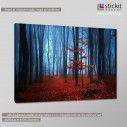 Canvas print  Autumnal foggy forest I, side