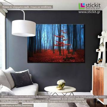 Πίνακας σε καμβά Φθινοπωρινό δάσος. Autumnal foggy forest I
