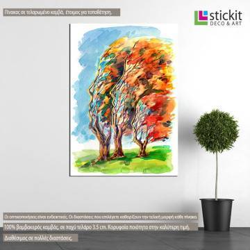 Canvas print Human trees