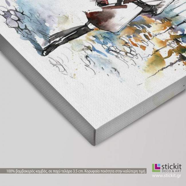 Canvas print Paris, Walking at Paris, detail