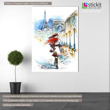 Canvas print Paris, Walking at Paris