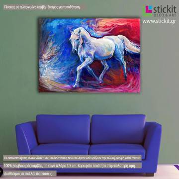 Πίνακας σε καμβά Blue horse