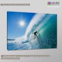 Canvas print Surfing the waves, side